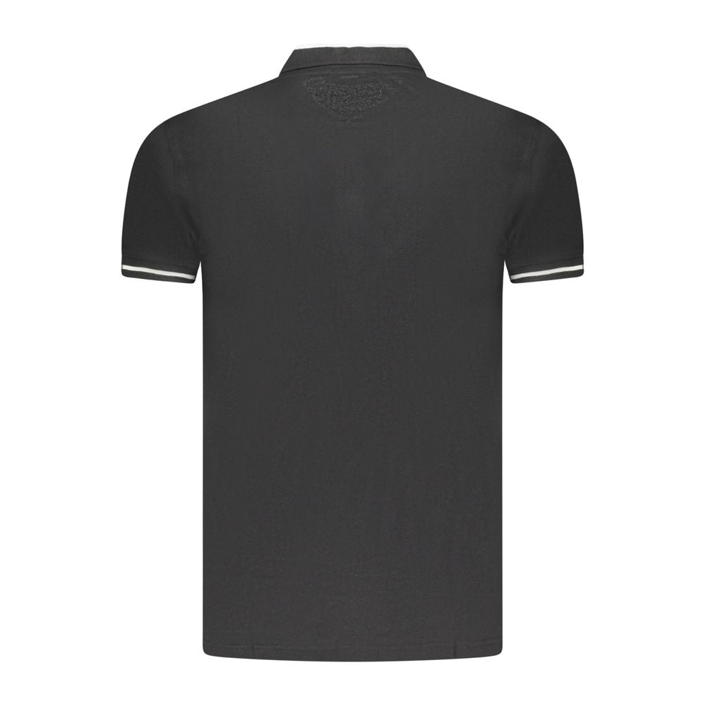 Polo homme en coton noir
