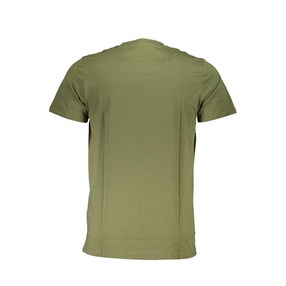 Cavalli Class Green Cotton Men T-Shirt