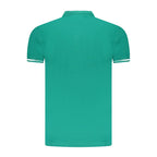 Green Cotton Men Polo Shirt