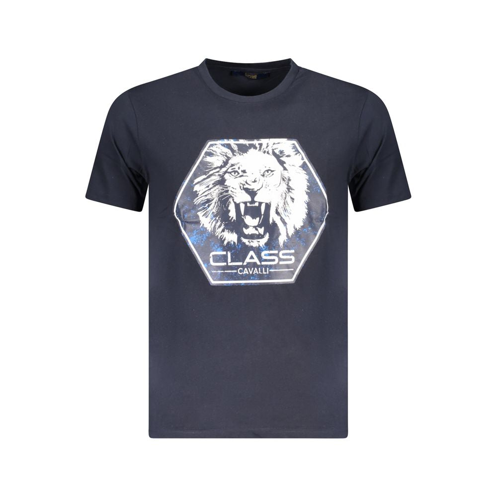 T-shirt bleu en coton pour homme