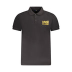 Polo homme en coton noir
