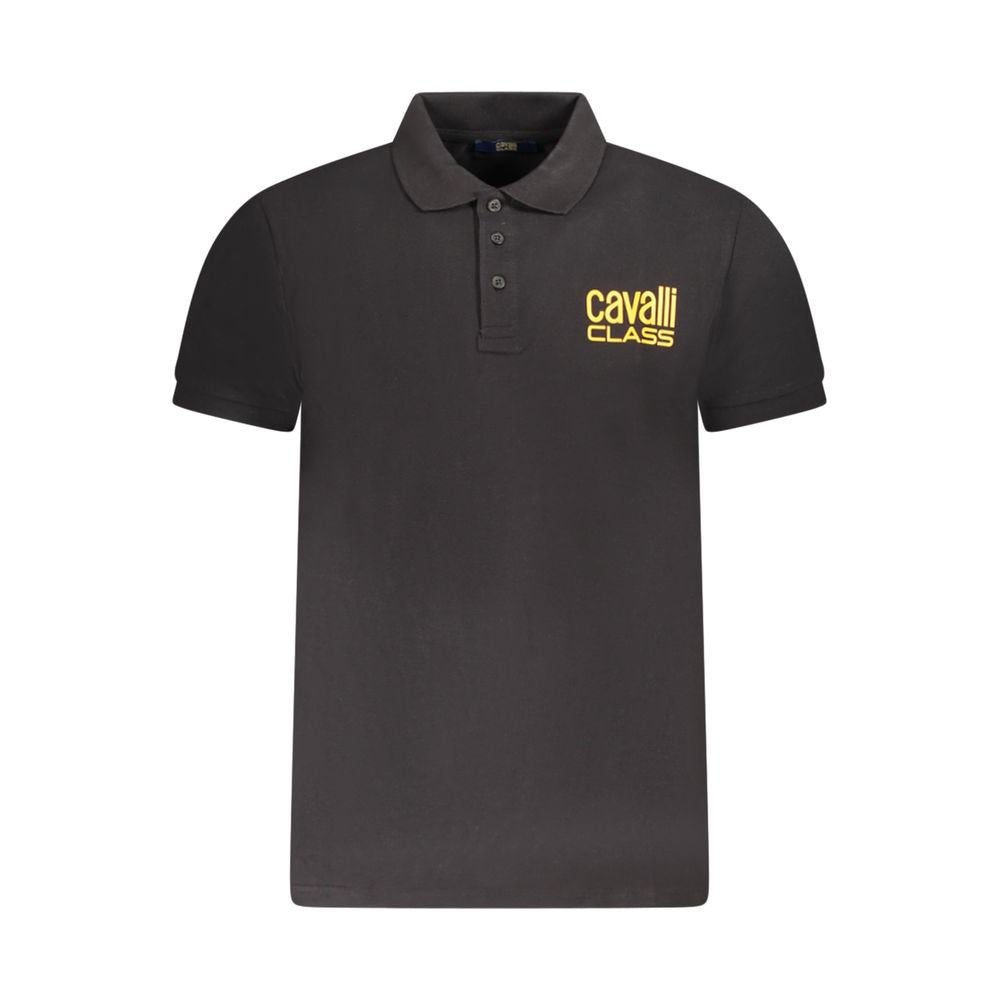 Polo homme en coton noir