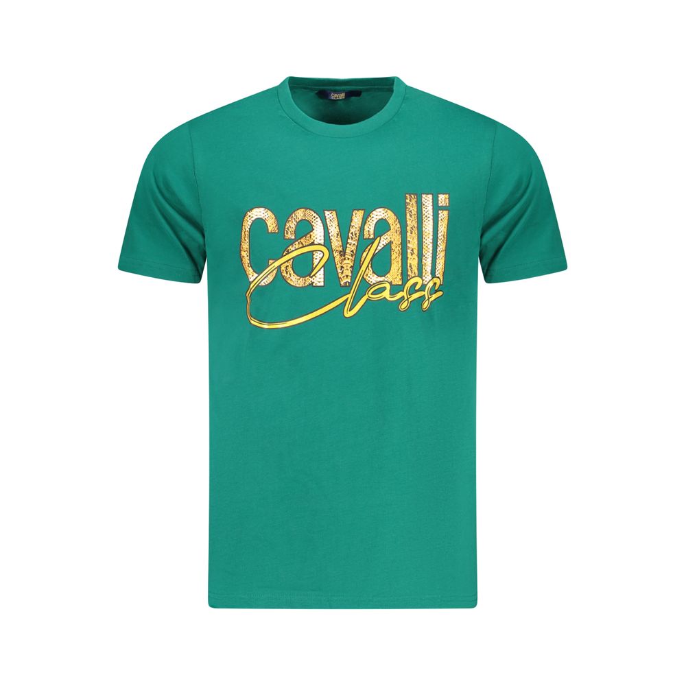Green Cotton Men T-Shirt