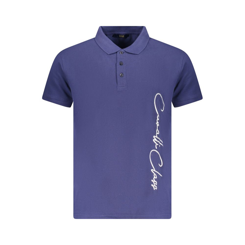 Polo homme en coton bleu