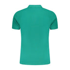 Green Cotton Men Polo Shirt
