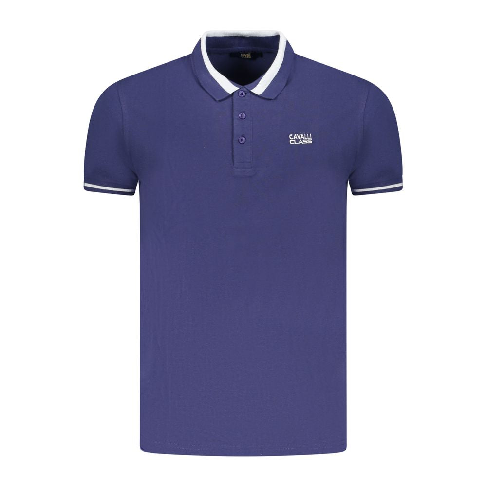 Polo homme en coton bleu