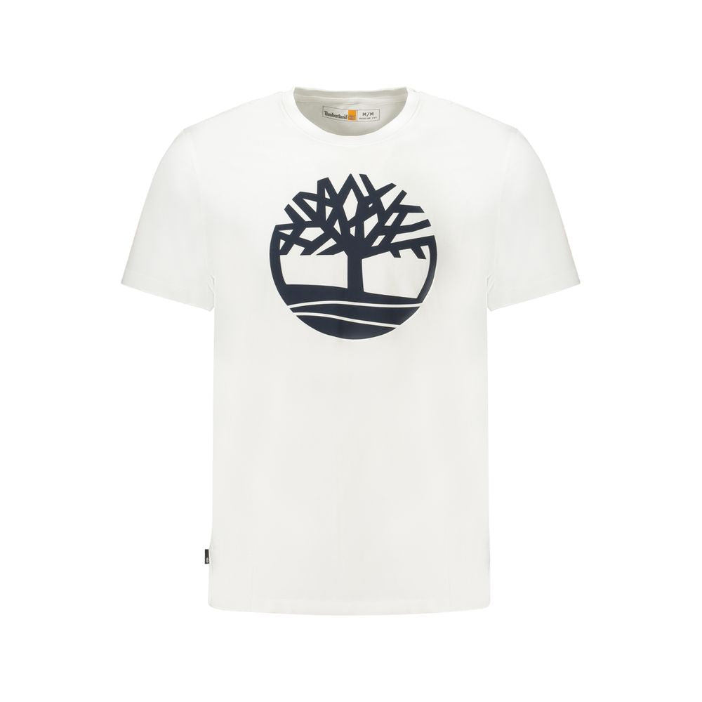 Timberland White Cotton Men T-Shirt Timberland