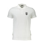 Cavalli Class White Cotton Men Polo Shirt