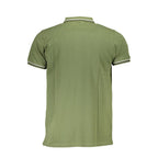 Green Cotton Men Polo Shirt