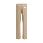 Fendi Brown Cotton Casual Pants
