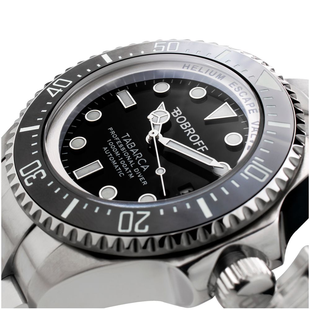 Bobroff Gray Stainless Steel Dress Watch Bobroff