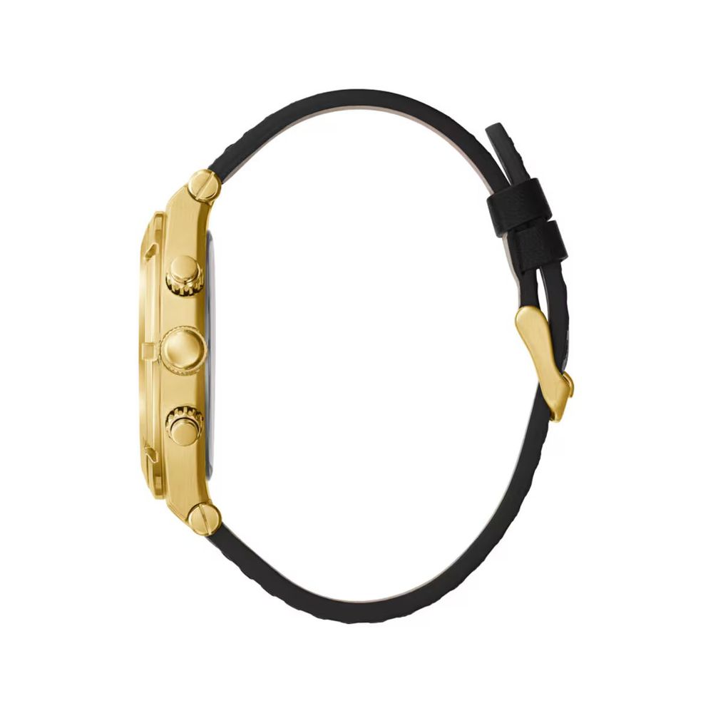 Guess Black Leather Dress Watch Guess