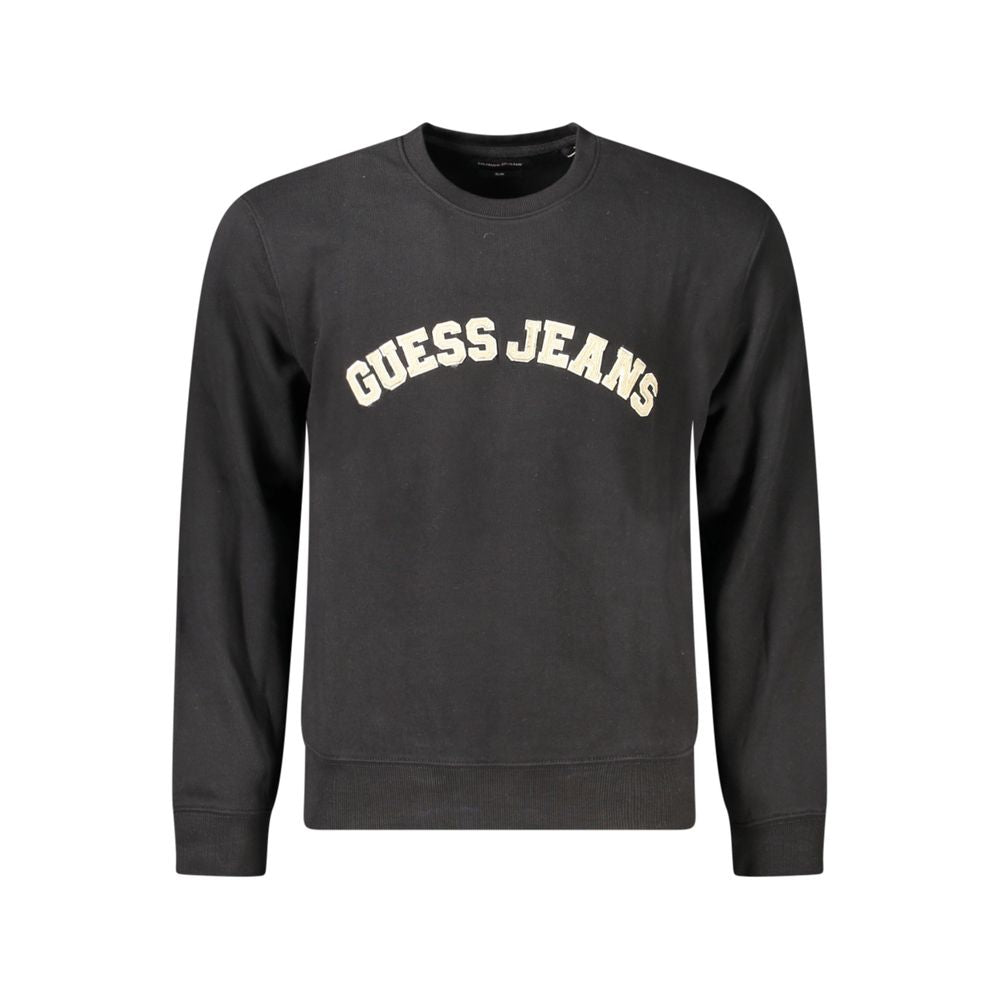 Guess Jeans Black Cotton Men Sweater Guess Jeans