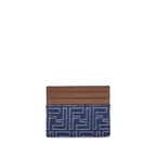 Fendi Blue Fabric Wallet