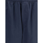 Prada Blue Cotton Casual Pants