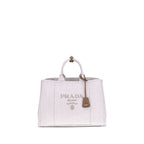 Prada Cream Cotton Shoulder Bag