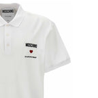 Moschino Couture White Cotton Polo Shirt