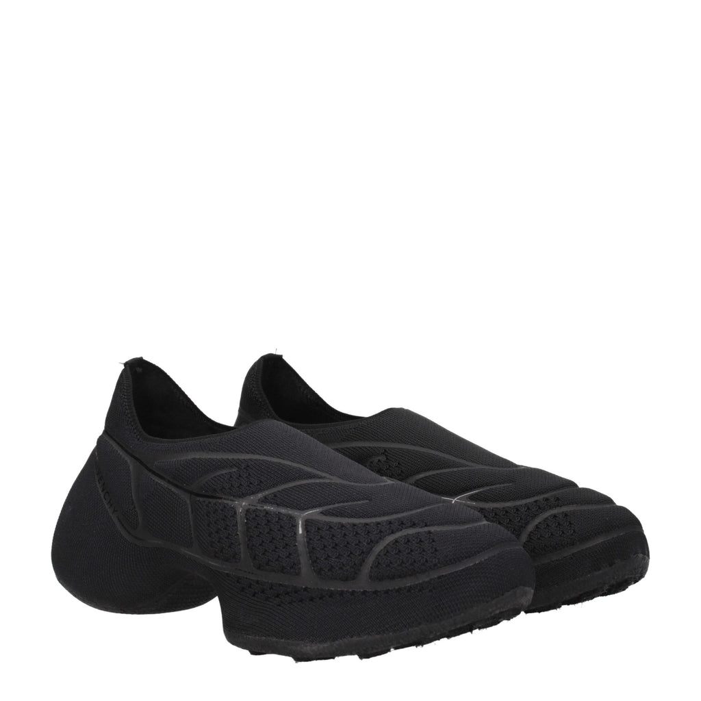 Givenchy Black Fabric Slip-On Loafers
