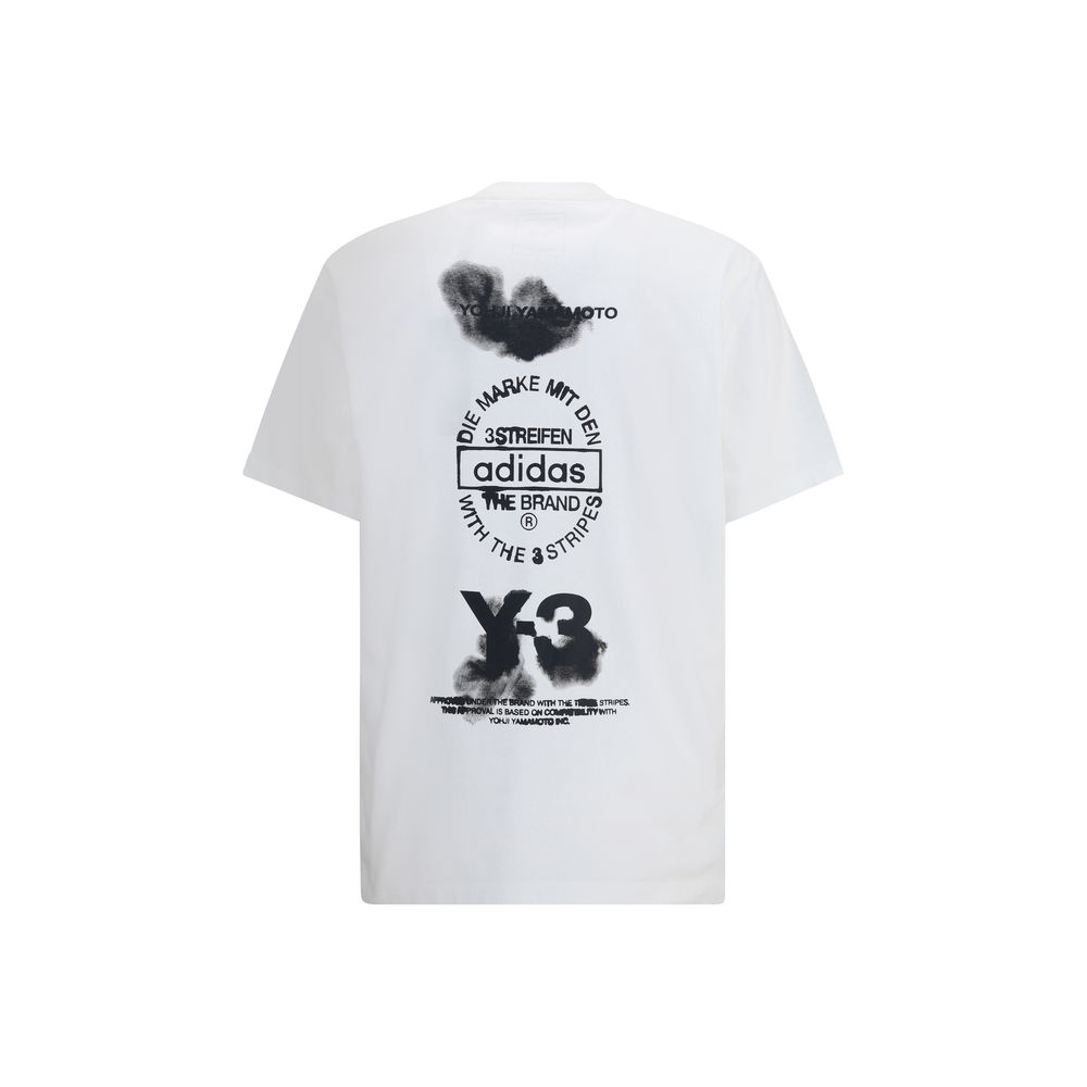 Y-3 White Cotton T-Shirt Y-3