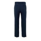 Gucci Blue Cotton Casual Pants
