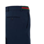 Gucci Blue Cotton Casual Pants