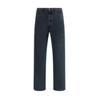 Prada Black Cotton Straight-Leg Jeans