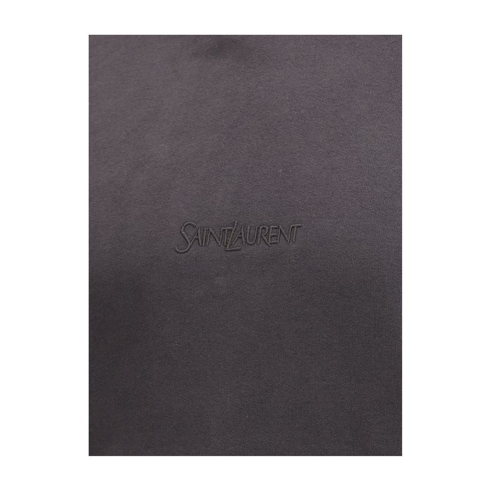 Saint Laurent Black Cotton Sweatshirt Saint Laurent