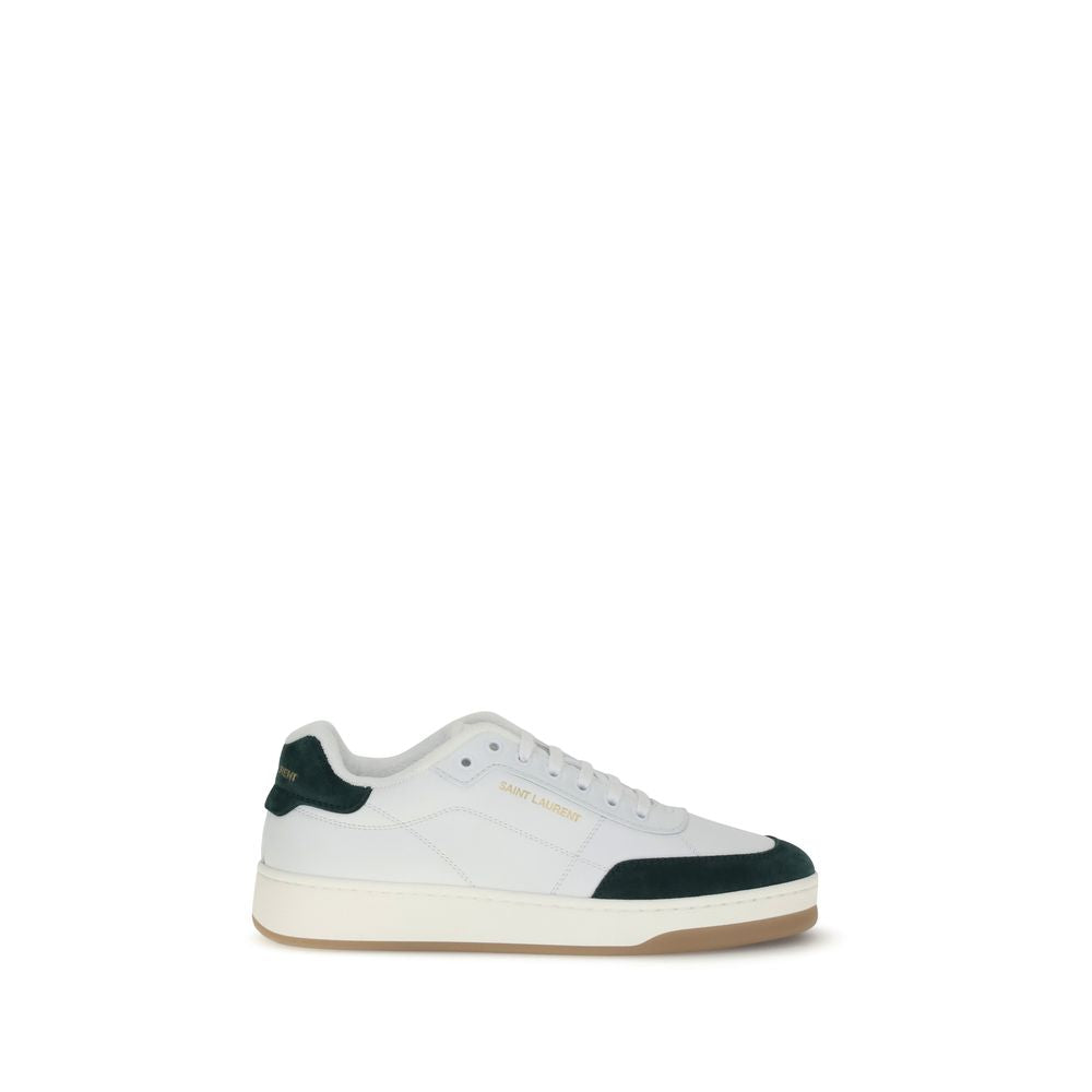 Saint Laurent White Calf Leather Bos Taurus Low Top Sneakers Saint Laurent