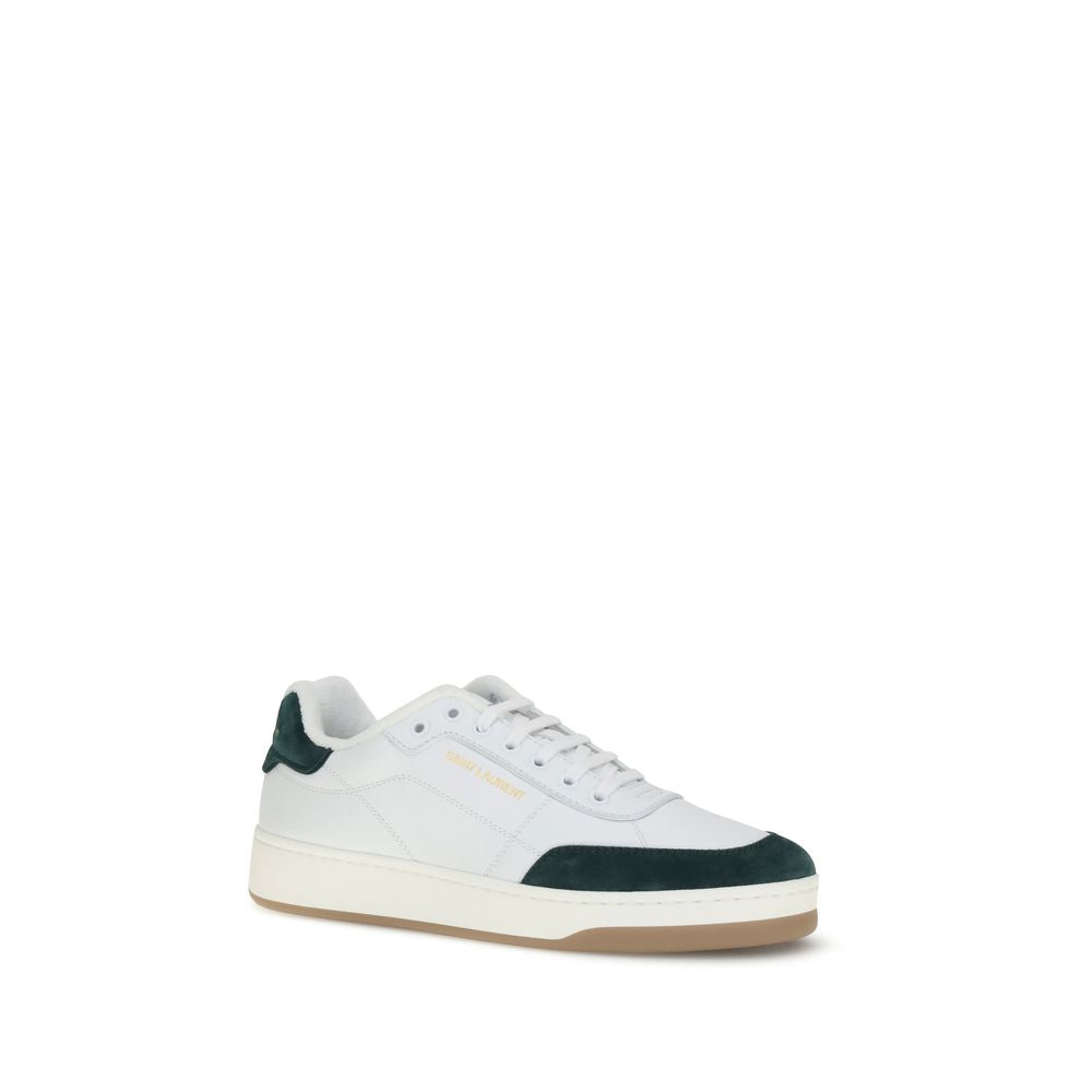 Saint Laurent White Calf Leather Bos Taurus Low Top Sneakers Saint Laurent