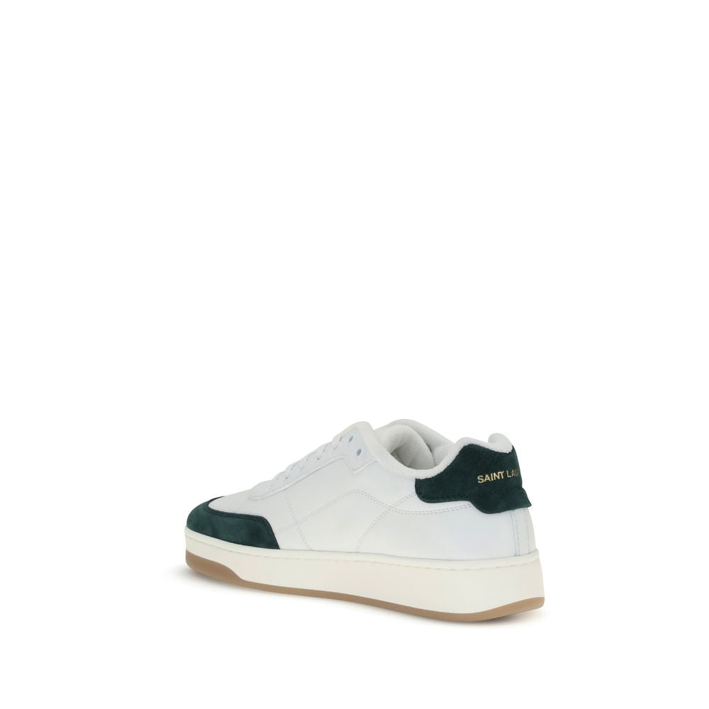 Saint Laurent White Calf Leather Bos Taurus Low Top Sneakers Saint Laurent