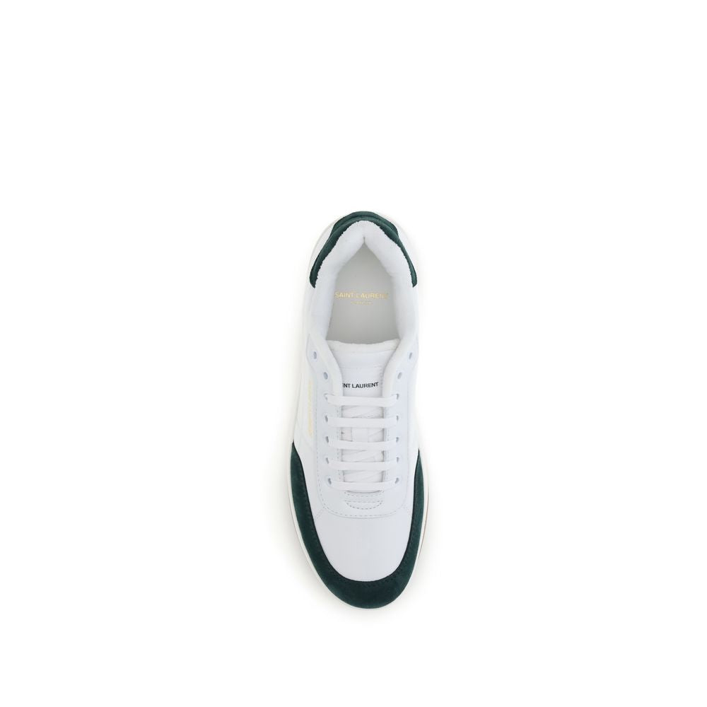 Saint Laurent White Calf Leather Bos Taurus Low Top Sneakers Saint Laurent