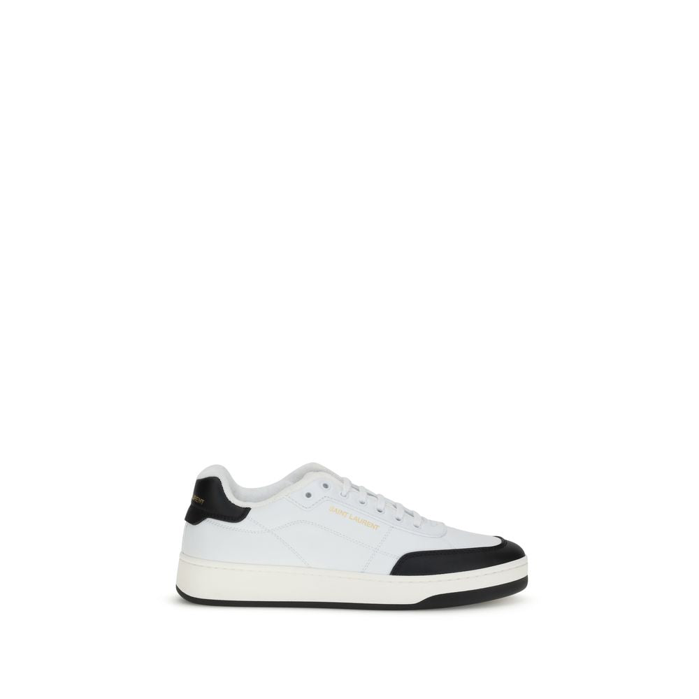 Saint Laurent White Calf Leather Bos Taurus Low Top Sneakers Saint Laurent