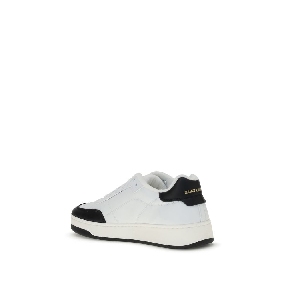 Saint Laurent White Calf Leather Bos Taurus Low Top Sneakers Saint Laurent