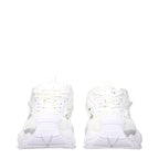 Versace White Leather Athletic Sneakers