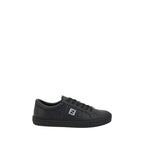 Fendi Black Calf Leather Bos Taurus Athletic Sneakers
