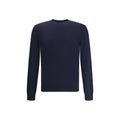Giorgio Armani Blue Fleece Wool Sweatshirt Giorgio Armani