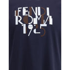 Fendi Blue Cotton T-Shirt