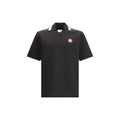 Casablanca Black Viscose Polo Shirt - Broken-Luxury