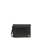 Fendi Black Leather Clutch Bag