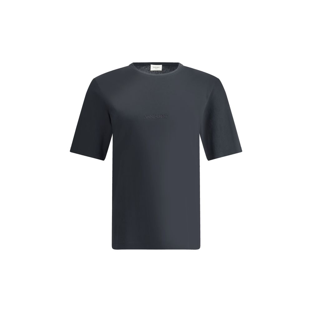 Saint Laurent Black Cotton T-Shirt Saint Laurent