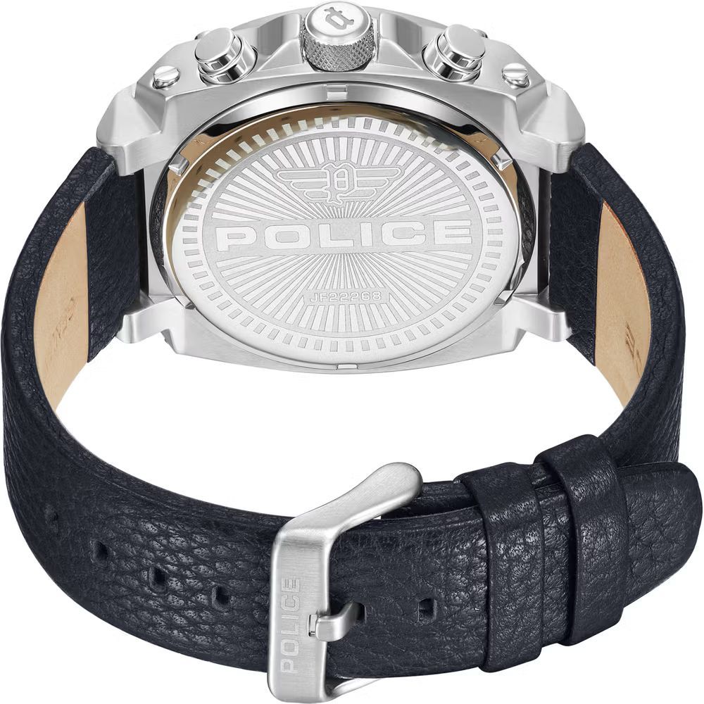 Police Blue Leather Dress Watch Police