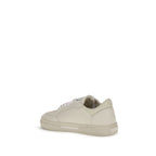 Off-White Beige Leather Low Top Sneakers