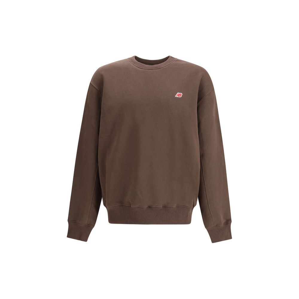 New Balance Brown Cotton Sweatshirt - Broken-Luxury
