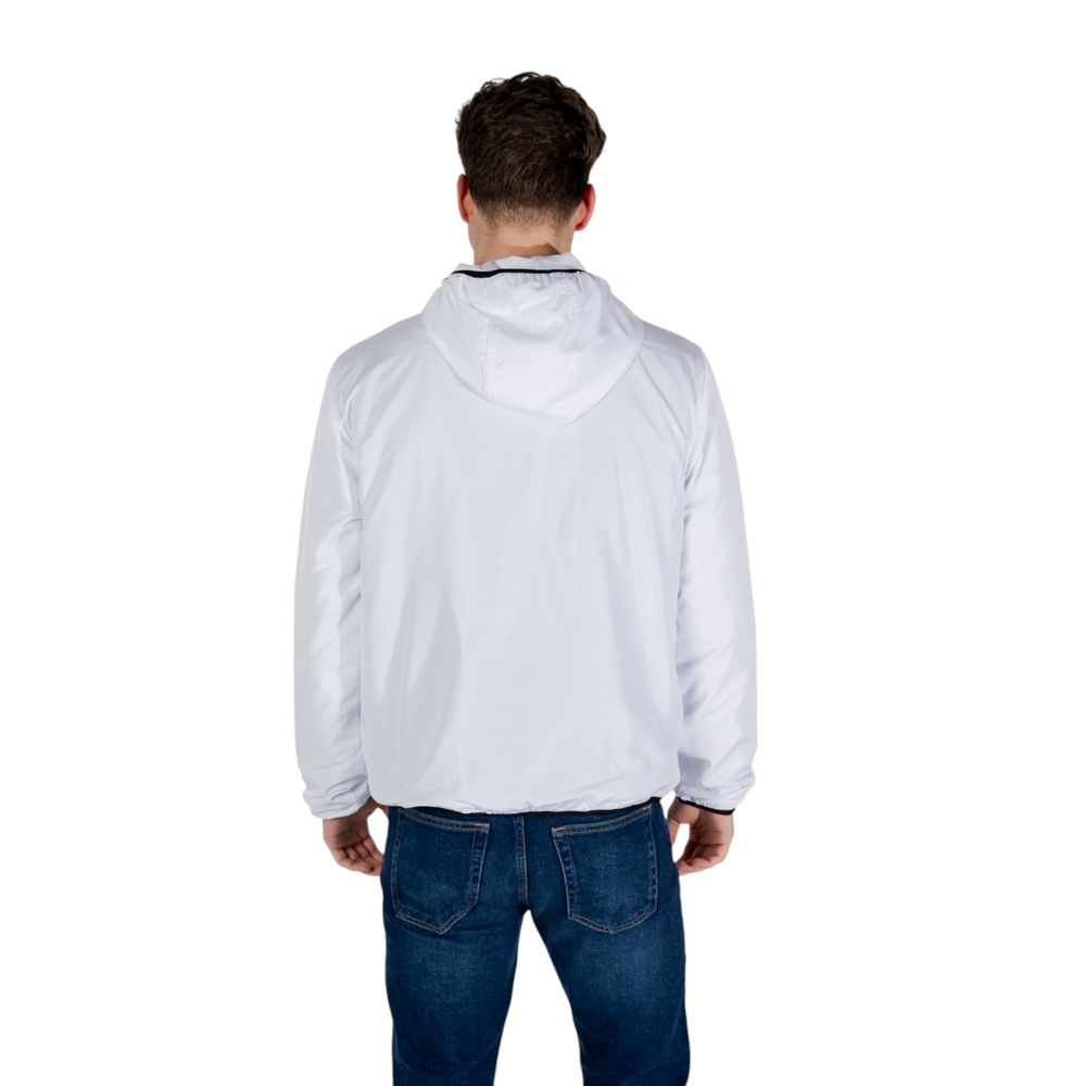 EA7 Emporio Armani White Polyester Shell Jacket EA7 Emporio Armani