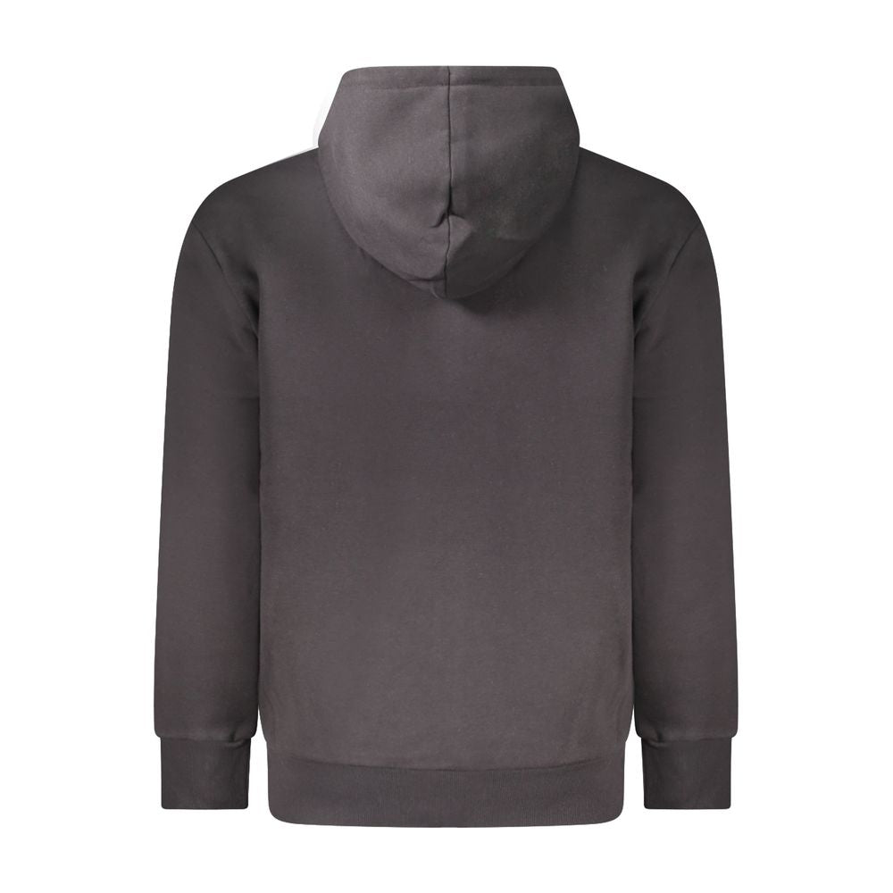 Timberland Black Cotton Men Sweater with Hood and Zip Timberland