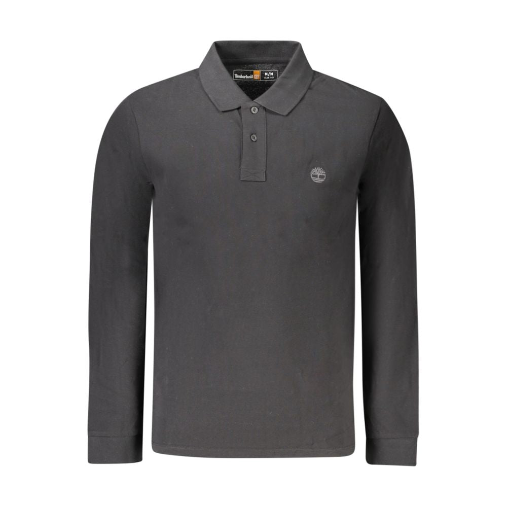Timberland Black Cotton Men Polo Shirt Timberland