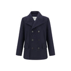 Burberry Blue Wool Coat
