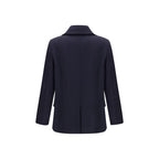 Burberry Blue Wool Coat