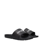 Off-White Black Cotton Slippers