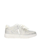 Off-White Beige Leather Low Top Sneakers